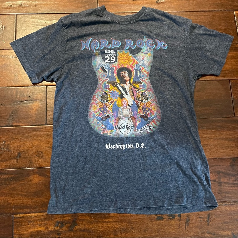 Jimmy Hendrix Hard Rock Cafe Washington DC  Sig Series 29 T- Shirt
